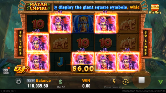 Mayan-Empire Slot Screenshot 3